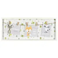 Hama drevená portrétová galéria FurryFriends, biela, 21,5x51,5 cm