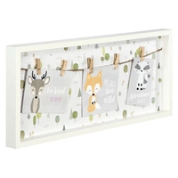 Hama dreven portrtov galria FurryFriends, biela, 21,5x51,5 cm