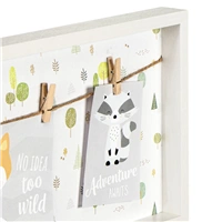 Hama dreven portrtov galria FurryFriends, biela, 21,5x51,5 cm
