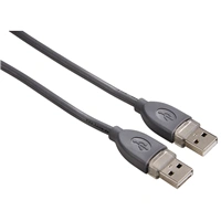 Hama USB kábel typ A-A, prepojovací, 1,8 m, edý, blister