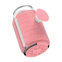 PopSockets PopThirst, driak/obal na plechovku, s integrovaným PopGrip Gen. 2, ruový melan