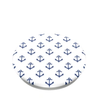 PopSockets PopGrip Gen.2, Anchors Away White, modré kotvičky na bielom podklade