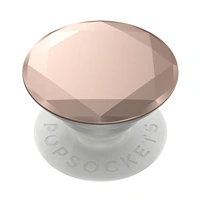 PopSockets PopGrip Gen.2, Metalic Diamond Rose Gold, 3D diamant ruové zlato, hliníkový