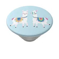 PopSockets PopTop Gen.2, Llamalliance in Blue, dve lamy na modrom pozadí, výmenný vršok