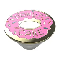 PopSockets PopTop Gen.2, Donut Care Enamel, smalt+kov, ruový donut, výmenný vrok