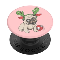PopSockets PopGrip Gen.2, Holiday Pug, vianoný mopslík