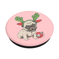 PopSockets PopGrip Gen.2, Holiday Pug, vianon mopslk