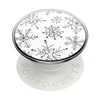 PopSockets PopGrip Gen.2, Enamel Snow Metal, snehové vloky, smaltovaný povrch