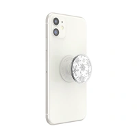 PopSockets PopGrip Gen.2, Enamel Snow Metal, snehové vločky, smaltovaný povrch