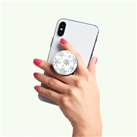 PopSockets PopGrip Gen.2, Enamel Snow Metal, snehové vločky, smaltovaný povrch