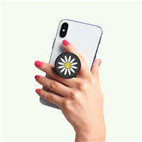 PopSockets PopGrip Gen.2, Festival Daisy Black, 3D margarétka na čiernom podklade