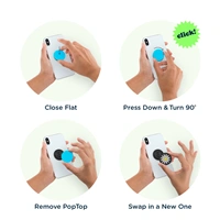 PopSockets PopGrip Gen.2, Festival Daisy Black, 3D margartka na iernom podklade