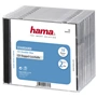 Hama CD Double box, štandardný obal na 2 CD/DVD, priehľadný/čierny, balenie 10 ks (cena za balenie)