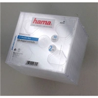 Hama CD obal Standard Double, 10 ks, priehľadný