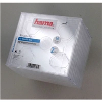 Hama CD Double box, štandardný obal na 2 CD/DVD, priehľadný, balenie 10 ks (cena za balenie)