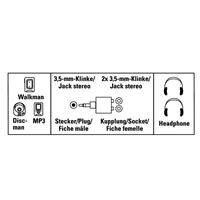 Hama jack vidlica 3,5 mm stereo - 2x jack zsuvka 3,5 mm stereo, rozdvojka, vrecko