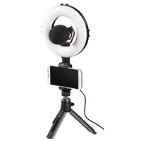Hama kruhov LED svetlo 6,7" pre smartfny/tablety, s Bluetooth spou a stolnm statvom