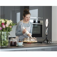 Hama kruhov LED svetlo 6,7" pre smartfny/tablety, s Bluetooth spou a stolnm statvom