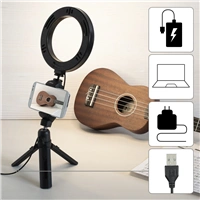 Hama kruhov LED svetlo 6,7" pre smartfny/tablety, s Bluetooth spou a stolnm statvom