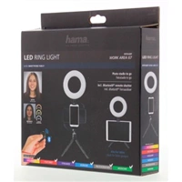 Hama kruhov LED svetlo 6,7" pre smartfny/tablety, s Bluetooth spou a stolnm statvom
