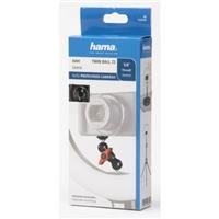 Hama Twin Ball 72, rameno s 2 guľovými kĺbmi pre kruhové LED svetlá, 2x 1,4", 7,2 cm