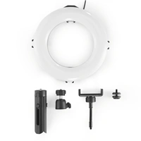 Hama SpotLight Smart 80 II, kruhové LED svetlo 8", držiak mobilu, diaľková spúšť, stolný statív