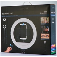 Hama SpotLight Steady 120 II, kruhové LED svetlo 12" pre smartfóny, Bluetooth spúšť, statív