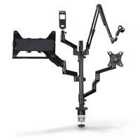 Hama stolný držiak monitoru+ďalších 3 zariadení, pre streaming/gaming, výškovo nastaviteľný, otočný