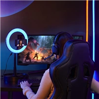 Hama SpotLight FoldUp RGB 102, kruhové LED svetlo 10,2" pre smartfóny, RGB, skladacie