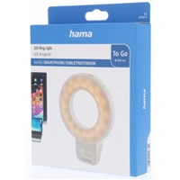 Hama ToGo, LED kruhové selfie svetlo, svorka na mobil, 60 LED, priemer 9,6 cm, nabíjacie