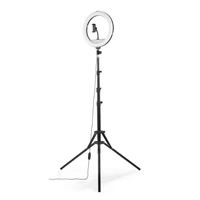 Hama SpotLight Steady 120 III, kruhové LED svetlo 12" pre smartfóny, Bluetooth spúšť, statív