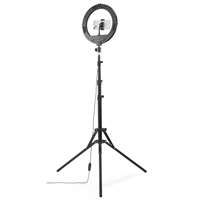Hama SpotLight Steady 120 III, kruhové LED svetlo 12" pre smartfóny, Bluetooth spúšť, statív