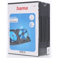 Hama obal na 6 DVD, s fóliou, čierny, balenie 3 ks (cena za balenie)