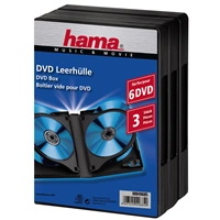 Hama obal na 6 DVD, s fóliou, čierny, balenie 3 ks (cena za balenie)