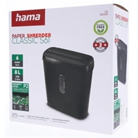 Hama Classic S61, skartovačka, priamy rez, 6 listov, bezpečnostná úroveň P2 T2 E2