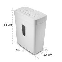 Hama Prime M50CD-W, skartovačka, micro rez, 5 listov, bezpečnostná úroveň P5 T2 E2 O1, biela