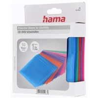 Hama ochranné obaly na CD/DVD, polypropylén, mix farieb, balenie 50 ks (cena za balenie)