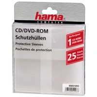Hama CD/DVD ochranný obal, PP, 25 ks, biely