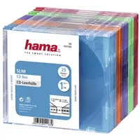 Hama CD Slim Box, obal na 1 cd/dvd, mix farieb, balenie 25 ks (cena za balenie)