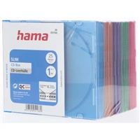 Hama CD Slim Box, obal na 1 cd/dvd, mix farieb, balenie 25 ks (cena za balenie)
