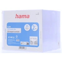 Hama CD Slim Double Box, obal na 2 cd/dvd, priehľadný, balenie 25 ks (cena za balenie)