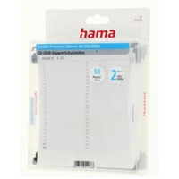 Hama ochranné obaly Double, pre 2 CD/DVD, biele, balenie 50 ks (cena za balenie)