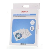 Hama papierové obaly na CD/DVD, biele, krabička na zavesenie, balenie 25 ks (cena za balenie)