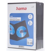 Hama Slim Double, obal na 2 DVD, s fóliou, čierny, balenie 10 ks (cena za balenie)