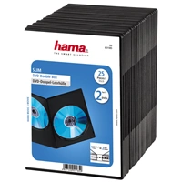 Hama Slim Double, obal na 2 DVD, s fóliou, čierny, balenie 25 ks (cena za balenie)