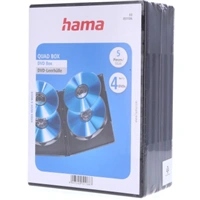 Hama DVD Quad Box, obal na 4 DVD, s fóliou, čierny, balenie 5 ks (cena za balenie)