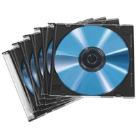 Hama CD Slim Box, obal na 1 cd/dvd, priehľadný/čierny, balenie 50 ks (cena za balenie)