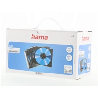 Hama CD Slim Box, obal na 1 cd/dvd, priehľadný/čierny, balenie 50 ks (cena za balenie)