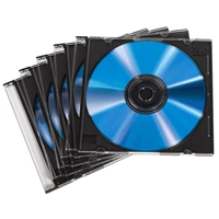 Hama CD Slim Box, obal na 1 cd/dvd, priehľadný/čierny, balenie 50 ks (cena za balenie)