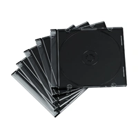 Hama CD Slim Box, obal na 1 cd/dvd, priehľadný/čierny, balenie 50 ks (cena za balenie)